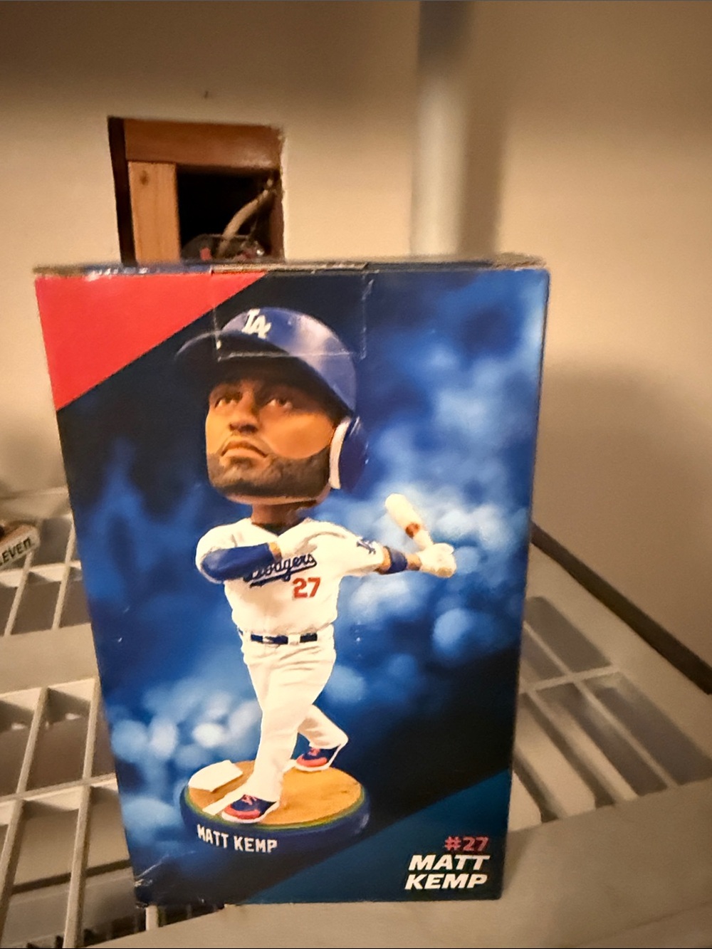 Los Angeles Dodgers #27 Blue Baseball Bobblehead Figurine - Matt Kemp